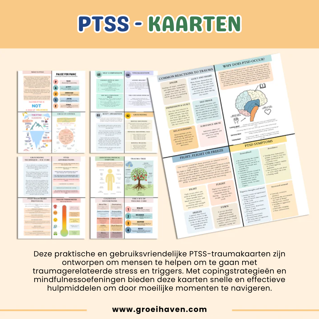 Traumatherapie 90% korting bundel, angst coping vaardigheidskaart, therapie werkbladen, crisistherapie PTSS, angsttherapie hulpmiddel, veiligheidsplan, BPD